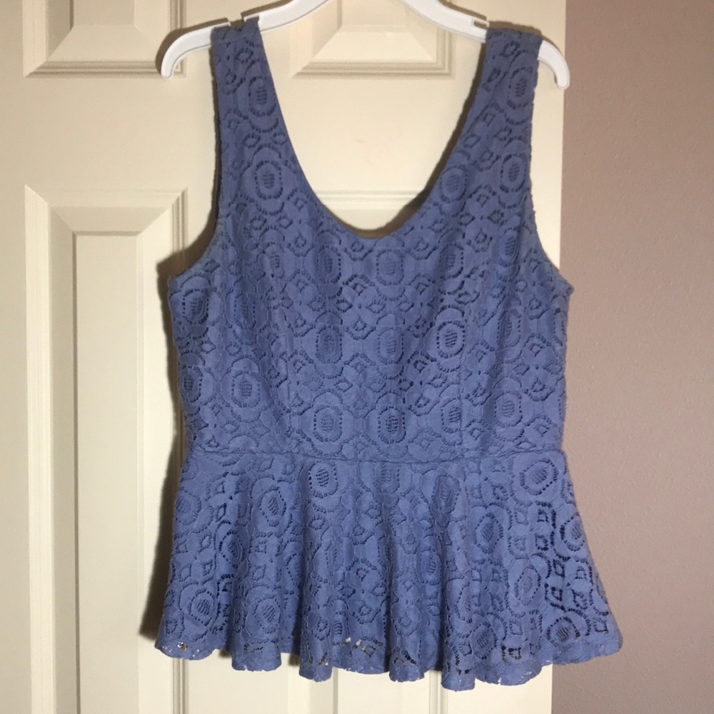 Forever21 Lavendar Lace Peplum Top